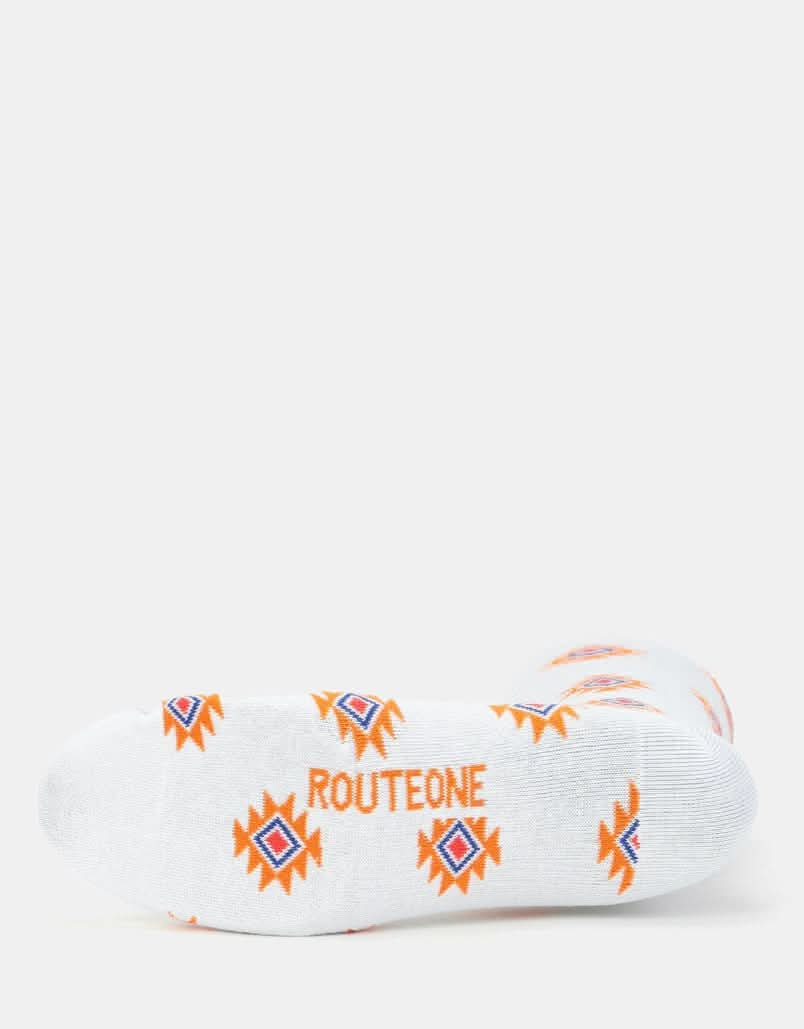 Route One Navajo Socks - White