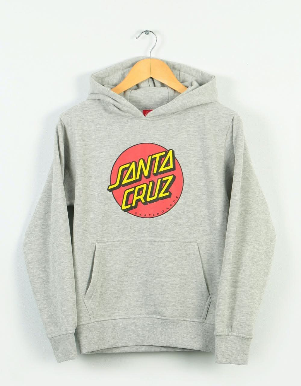 Santa Cruz Classic Dot Kids Pullover Hoodie - Heather Grey