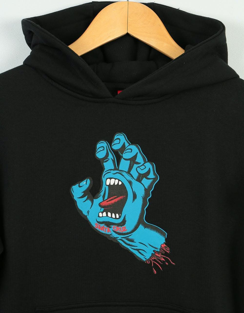 Santa Cruz Screaming Hand Kids Pullover Hoodie - Black