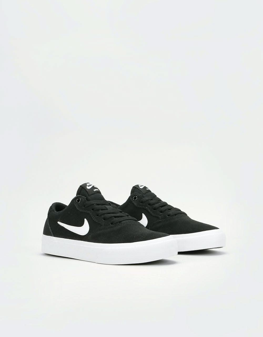 Nike SB Chron Kids Skate Shoes - Black/White