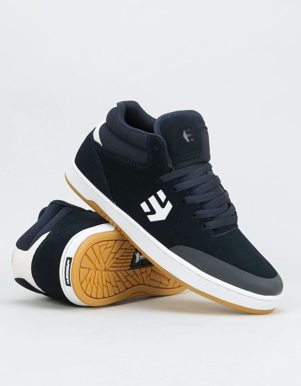 Etnies x Michelin Marana Mid Skate Shoes - Navy/White/Gum