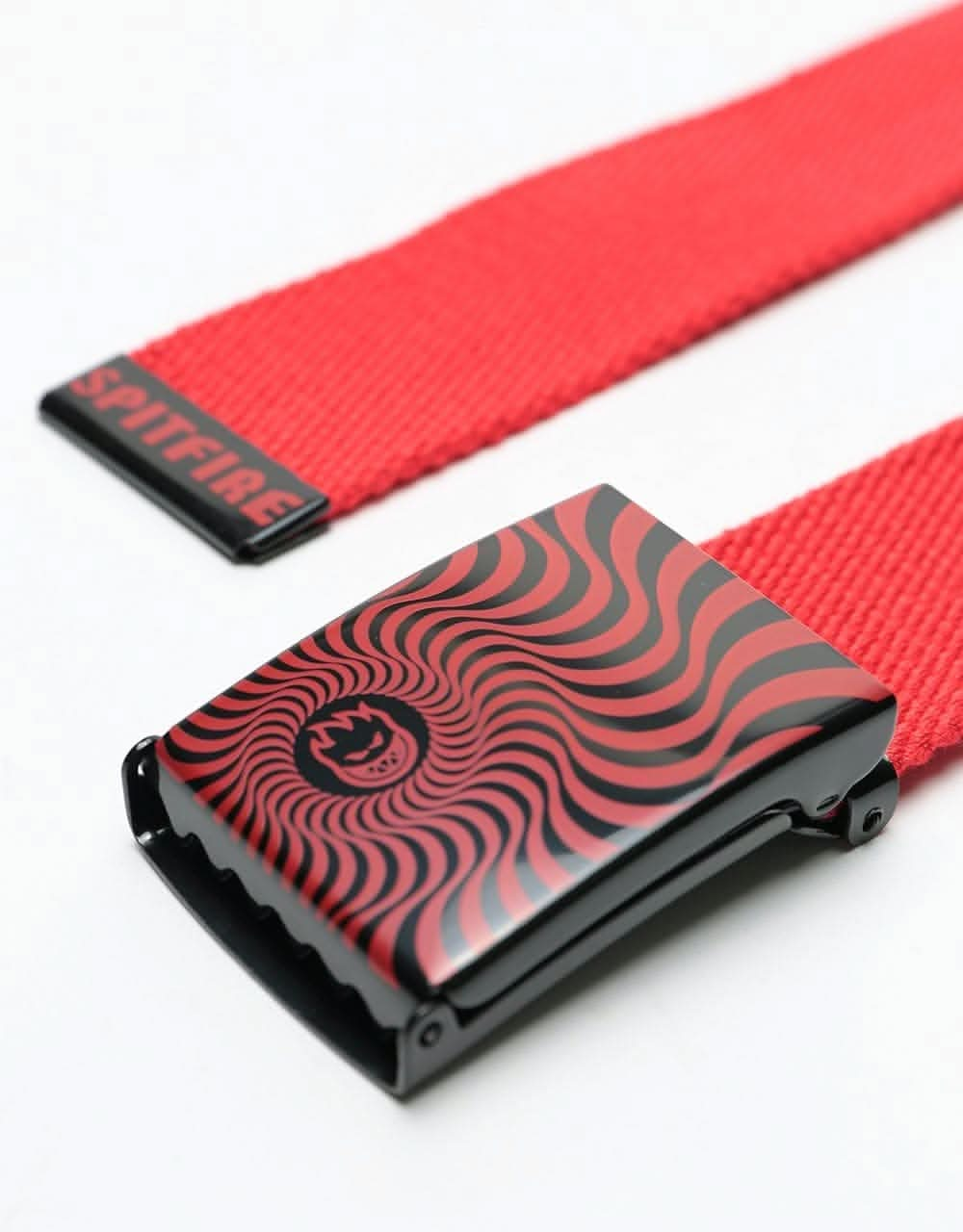 Spitfire Bighead Swirl Web Belt - Red/Black