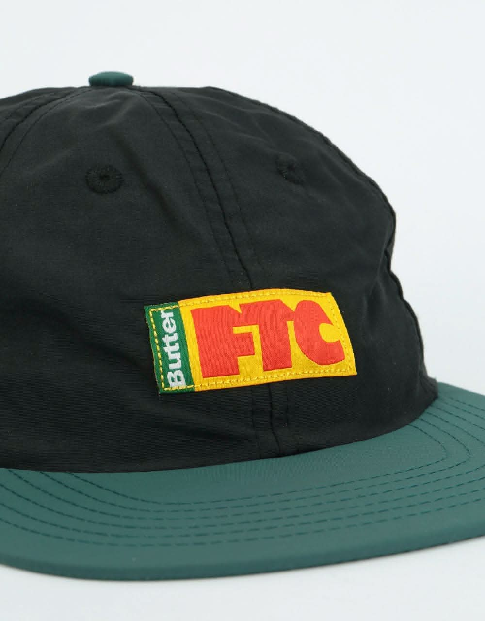 Butter Goods x FTC Flag 6 Panel Cap - Black/Forest