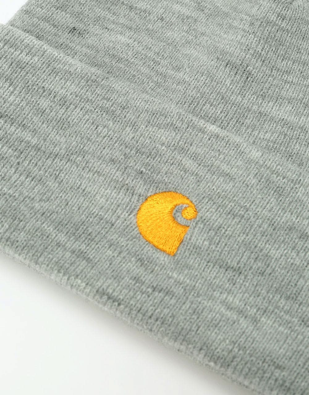 Carhartt WIP Chase Beanie - Grey Heather/Gold