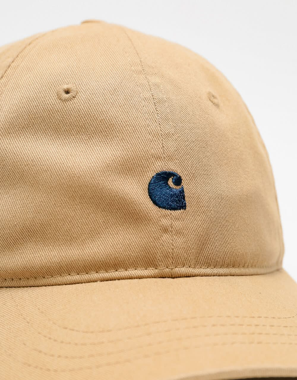 Carhartt WIP Madison Logo Cap - Leather/Dark Navy