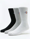 Dickies Valley Grove 3-Pack Socks - Black/Grey Melange/White