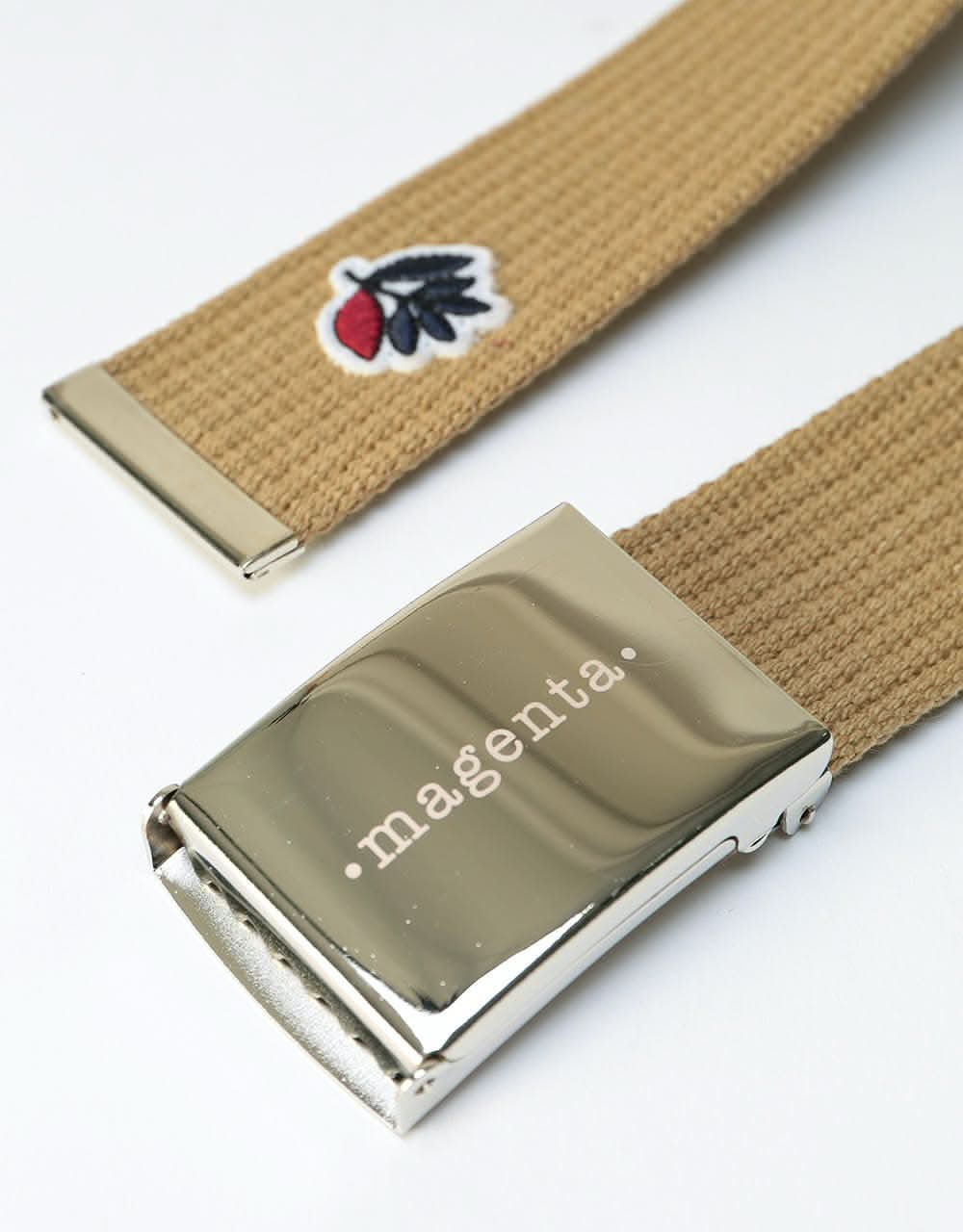 Magenta Clip Belt - Beige