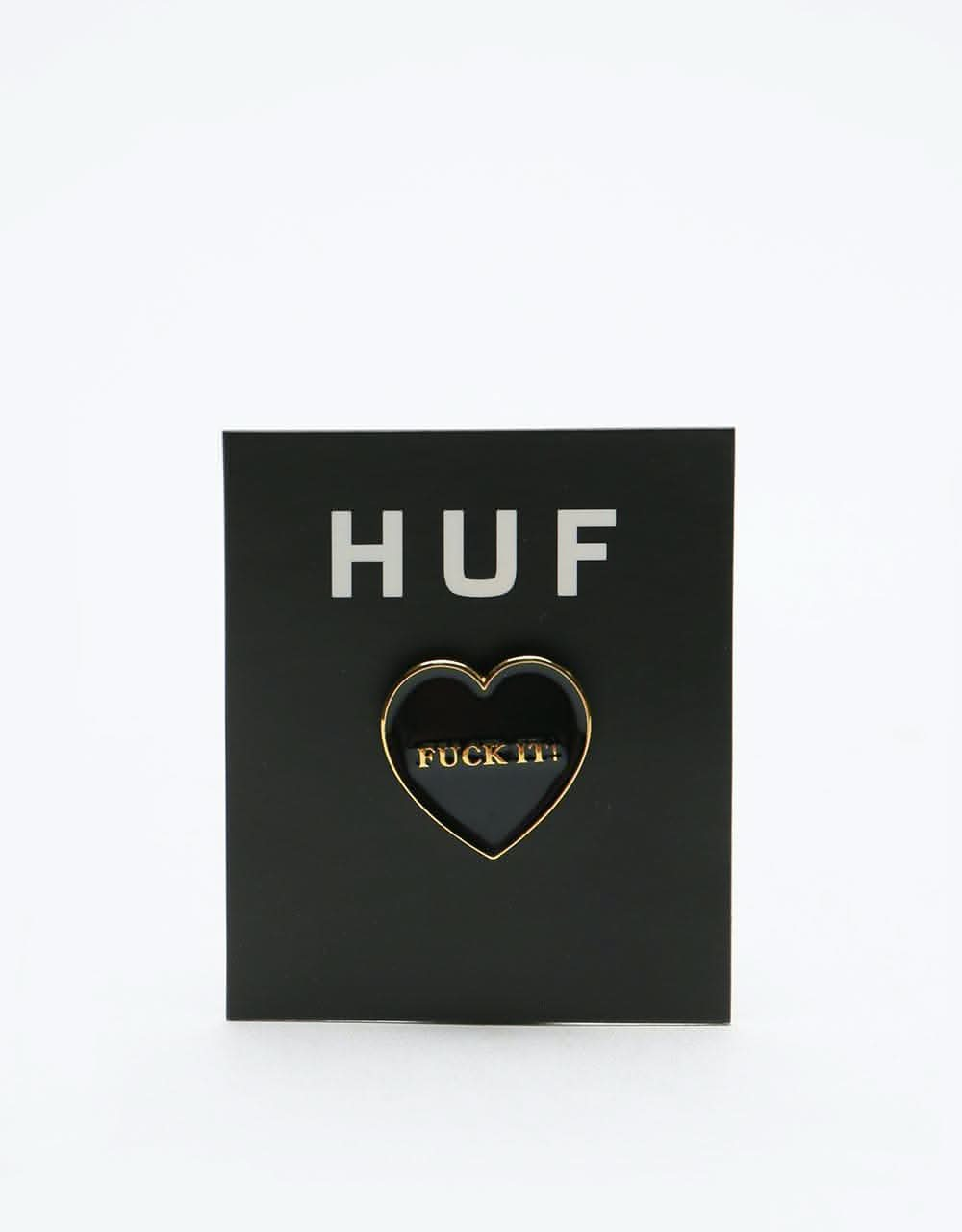 HUF Fuck It Heart Pin - Black