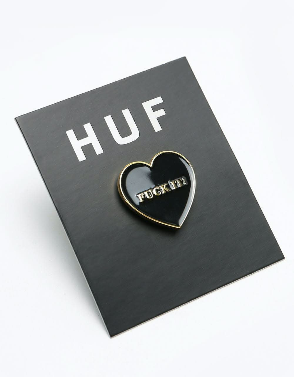 HUF Fuck It Heart Pin - Black