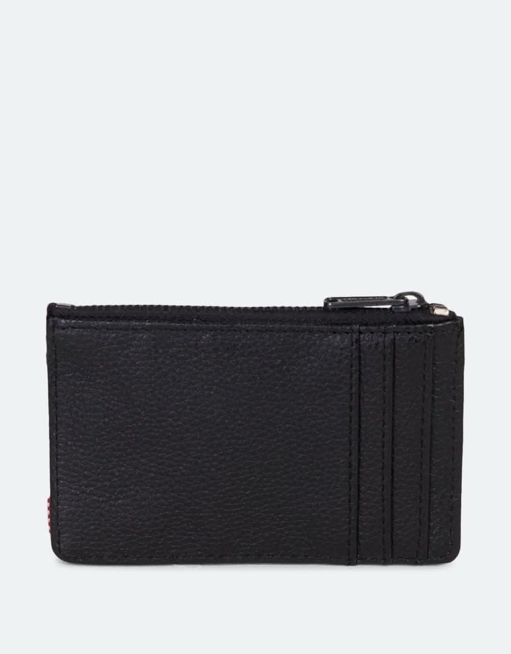 Herschel Supply Co. Oscar Leather RFID Card Wallet - Black Pebble