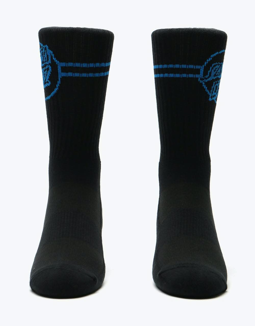 Santa Cruz Opus Dot Stripe Crew Socks - Black