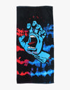 Santa Cruz Screaming Hand Tie Dye Towel - Red/Blue