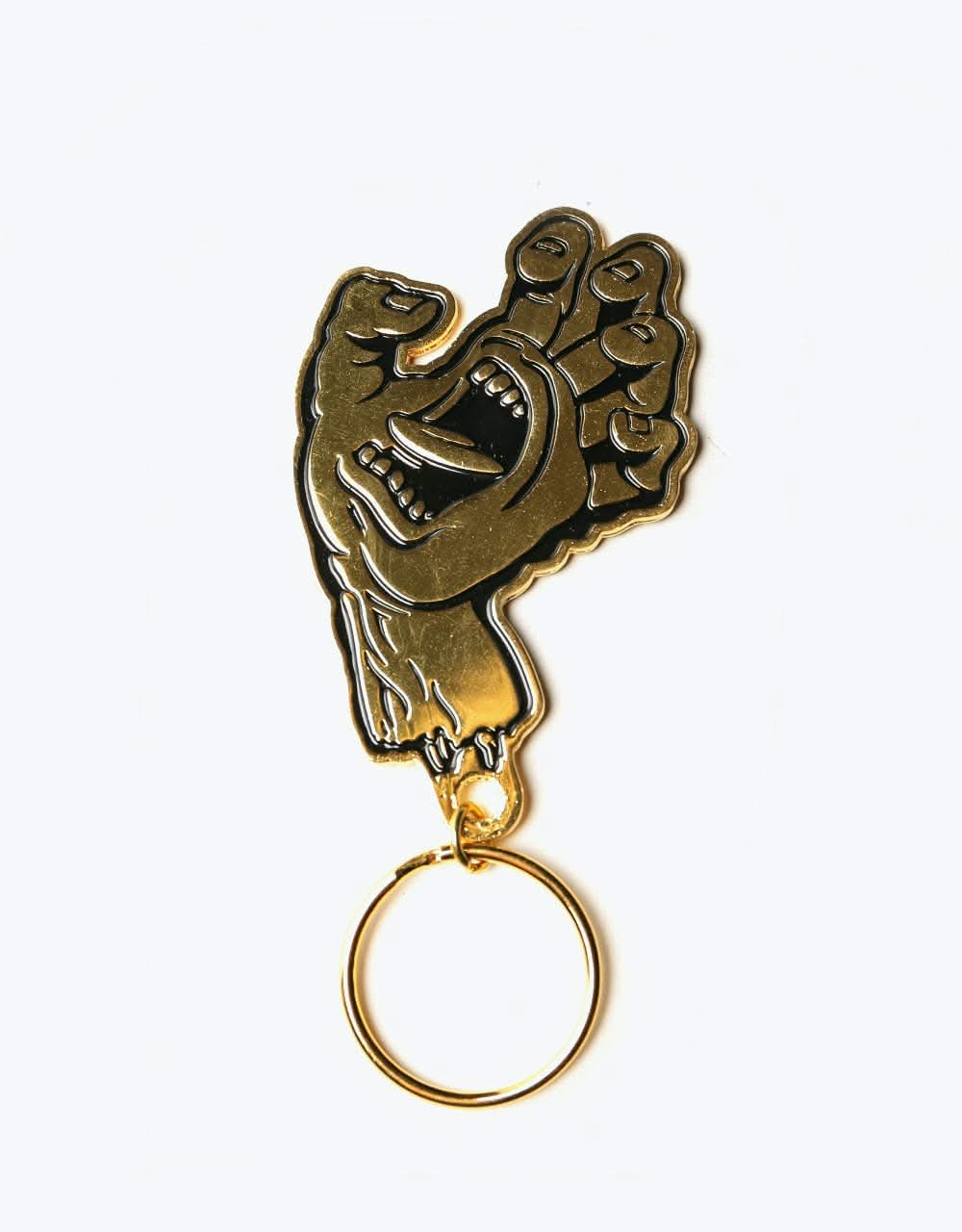 Santa Cruz Screaming Hand Keychain - Gold