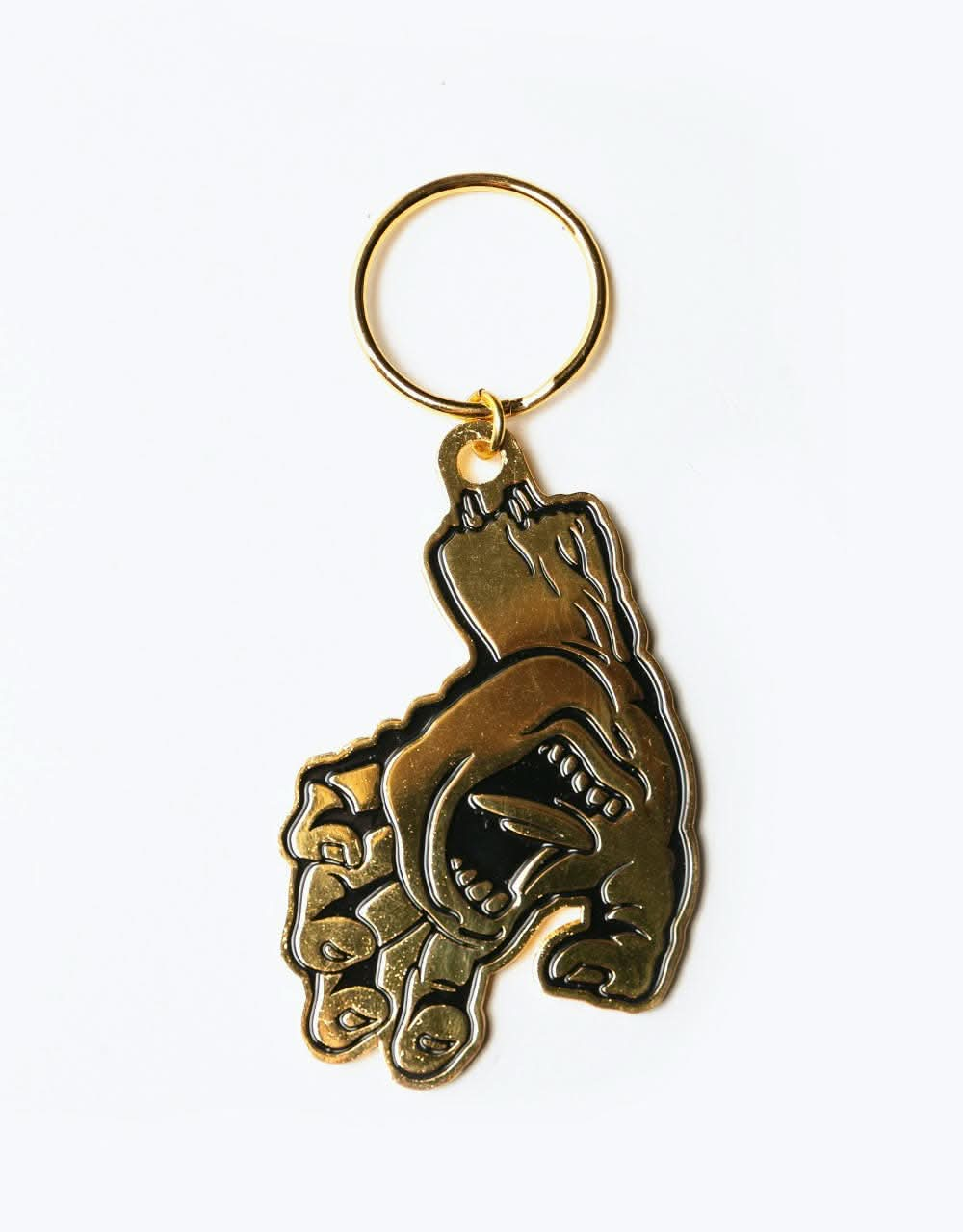 Santa Cruz Screaming Hand Keychain - Gold