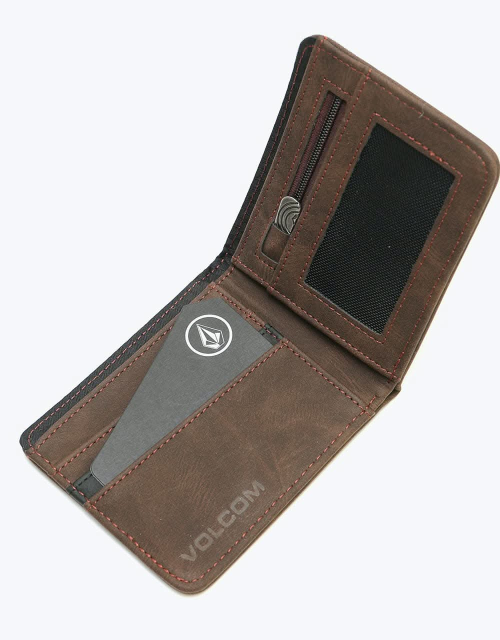 Volcom Slim Stone Wallet - Brown