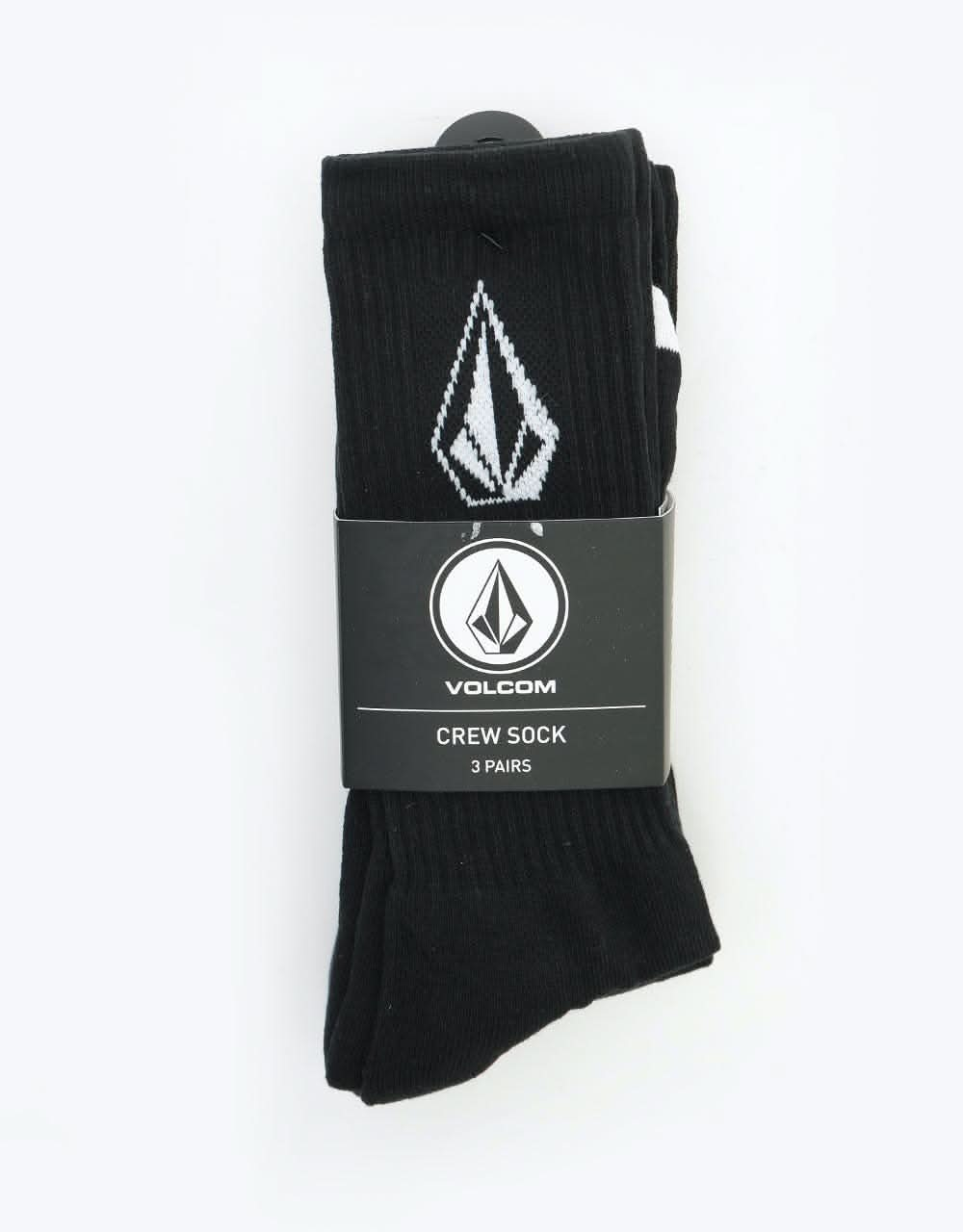 Volcom Full Stone 3 Pack Socks - Black