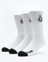 Calcetines Volcom Full Stone Pack de 3 - Blanco