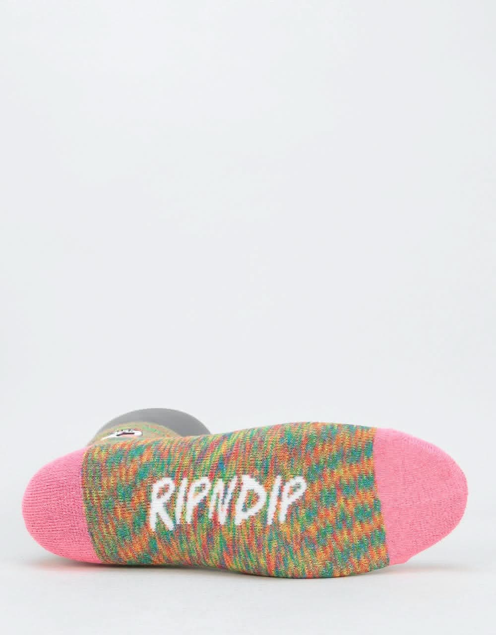 RIPNDIP Pill Socks  - Pastel Spiral Dye