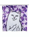 RIPNDIP Lord Nermal Shower Curtain  - Purple Camo