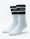 St&#252;ssy Sport Crew Socks - White