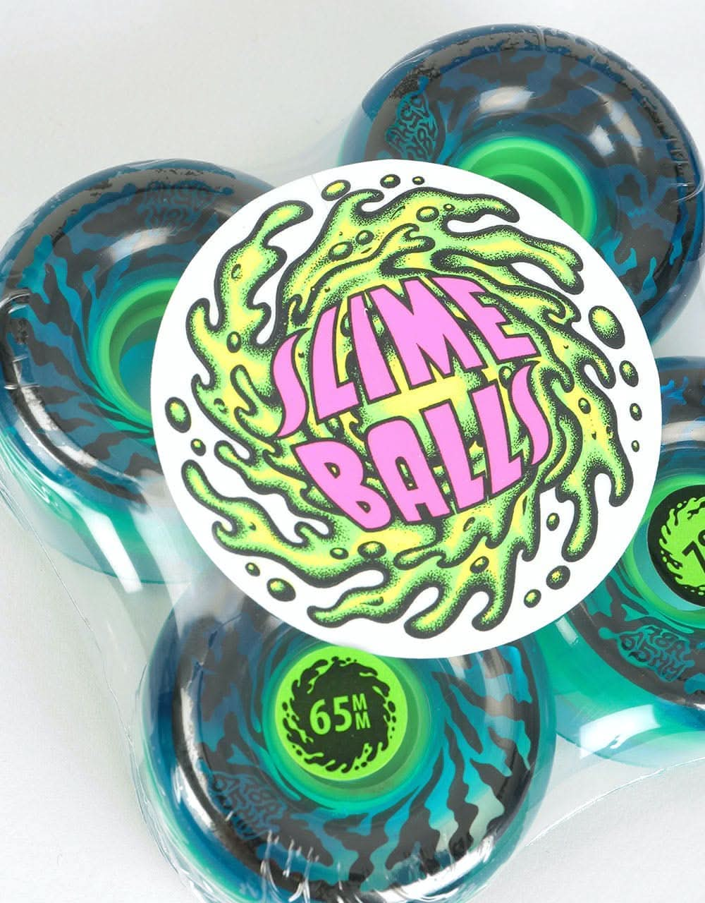 Santa Cruz Slime Balls Trans Swirl 78a Skateboard Wheel - 65mm