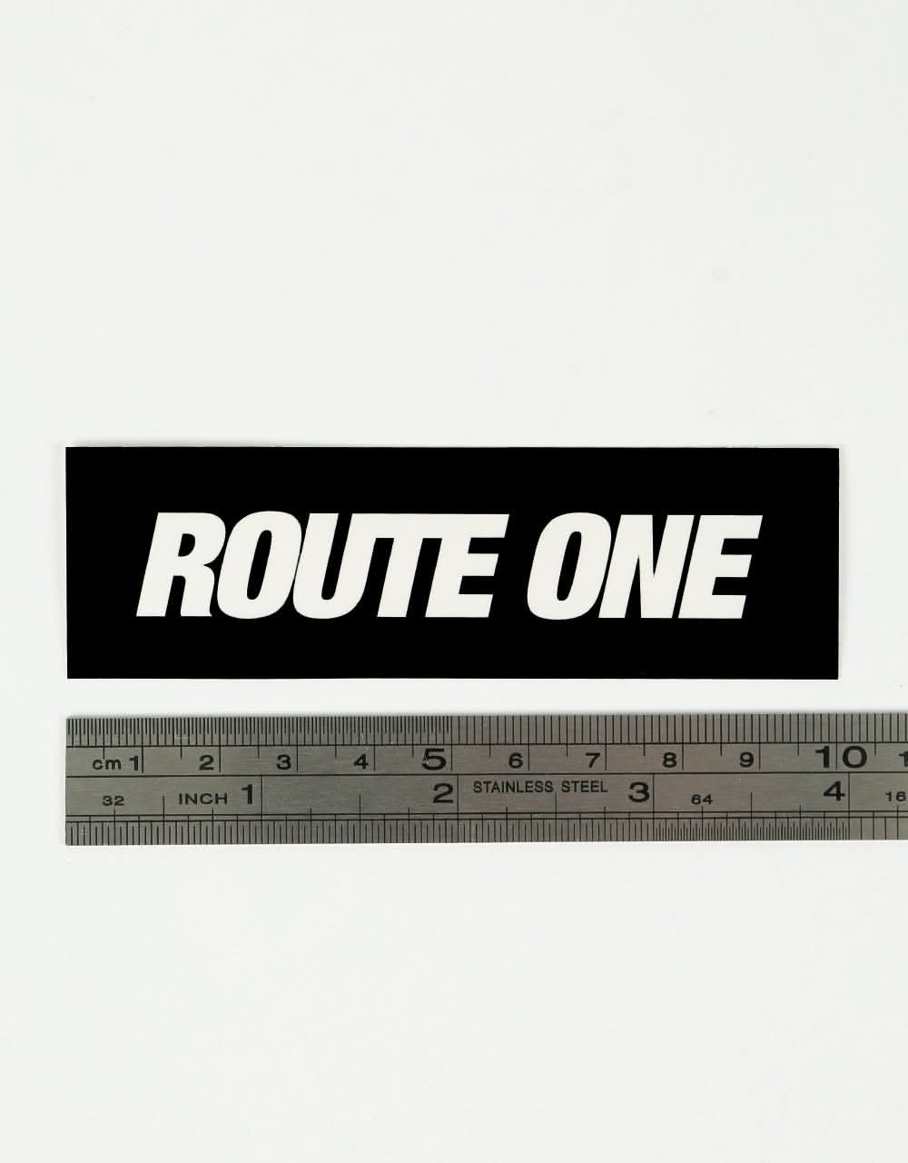 Route One Athletic Logo Sticker - Black/White