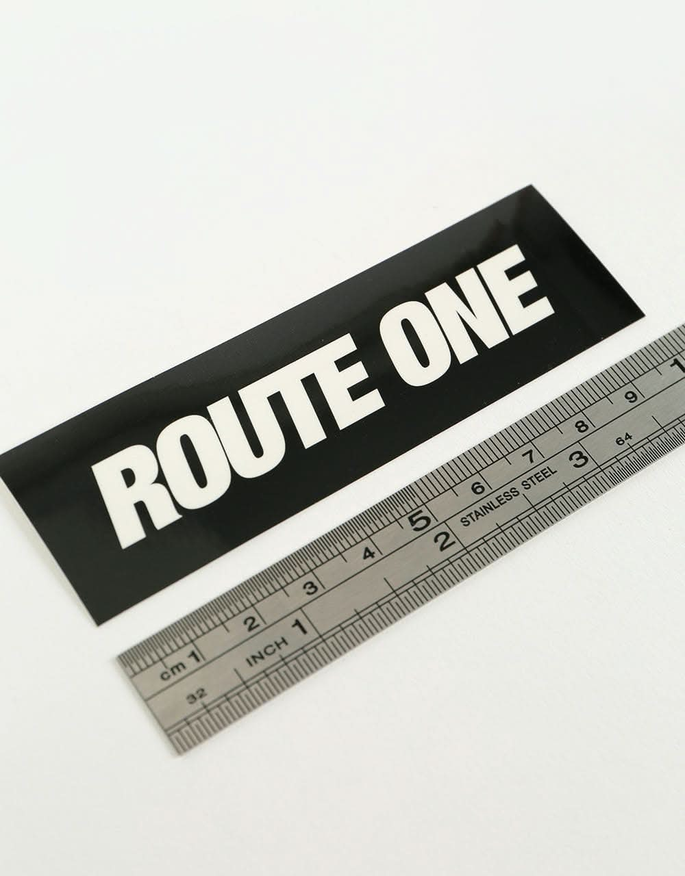 Route One Athletic Logo Sticker - Black/White