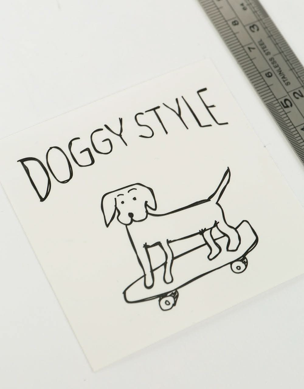 Route One Doggy Style Logo Sticker - White/Black