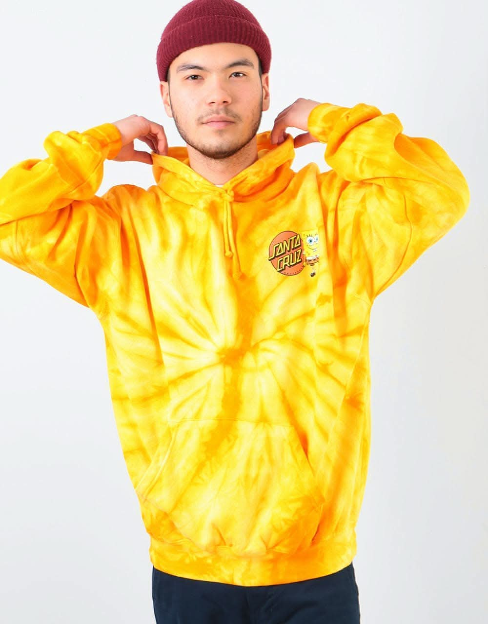 Santa Cruz x SpongeBob Group Pullover Hoodie - Spider Gold