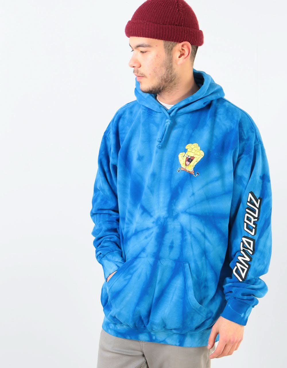 Santa Cruz x SpongeBob Hand Pullover Hoodie - Spider Royal