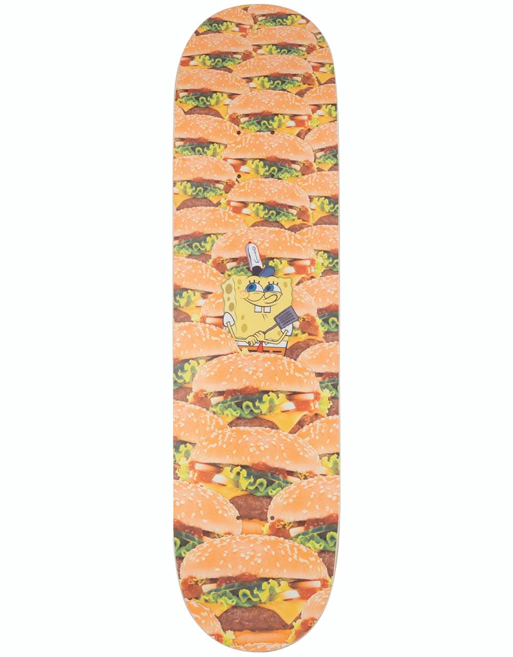 Santa Cruz x SpongeBob Krabby Patties Skateboard Deck - 8"