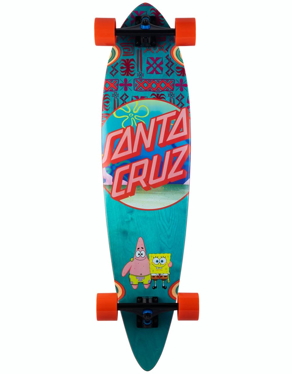 Santa Cruz x SpongeBob Best Buds Pintail Longboard - 39" x 9.58"