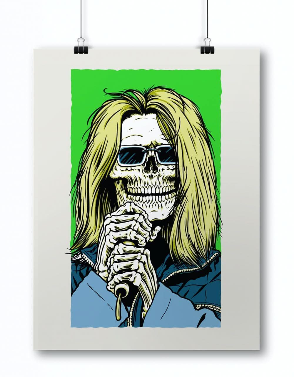 Girl x Sean Cliver Skull of Fame 'Mitch Hedberg' Screenprint Poster