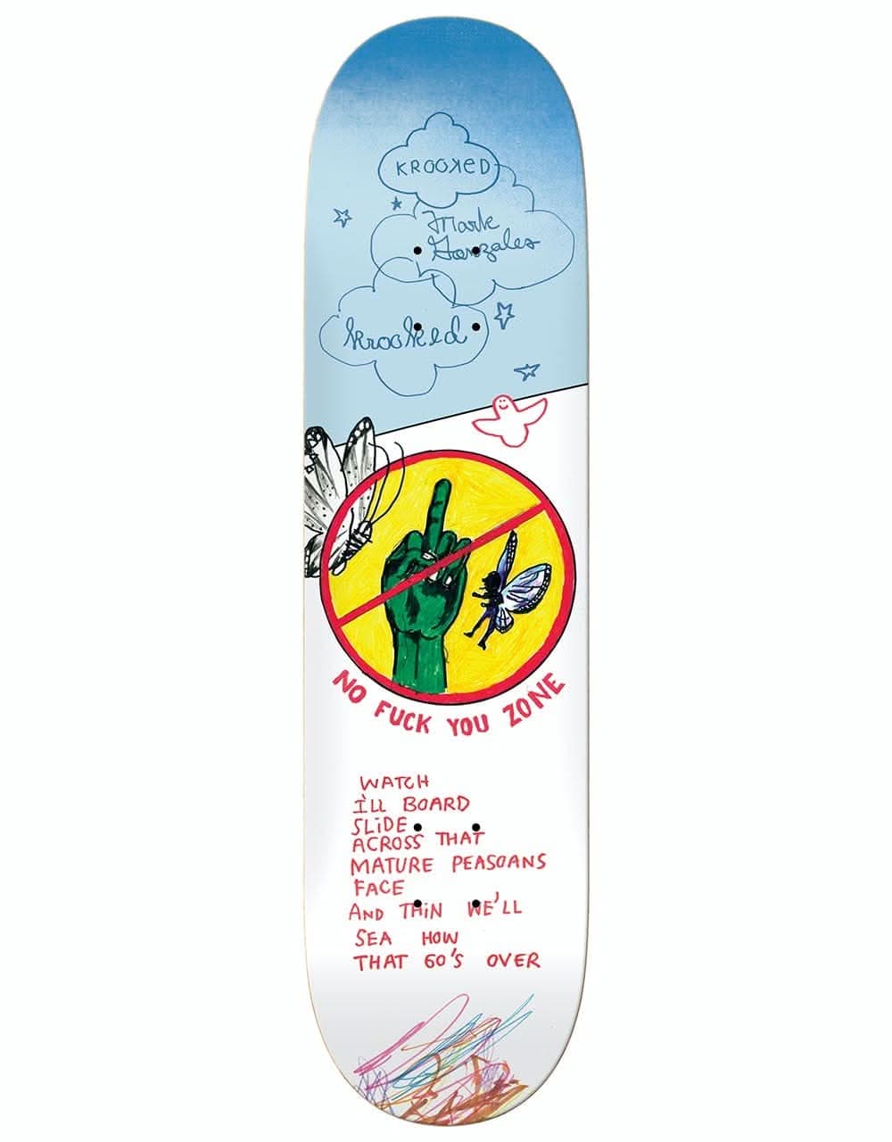 Krooked Gonzales Nofu Zone Skateboard Deck - 8.62"