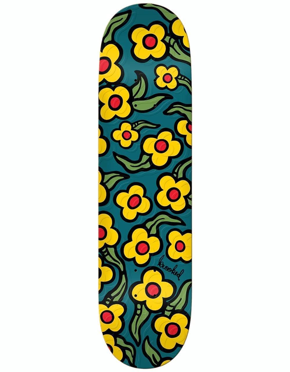 Krooked Wild Style Flowers Skateboard Deck - 8.5"