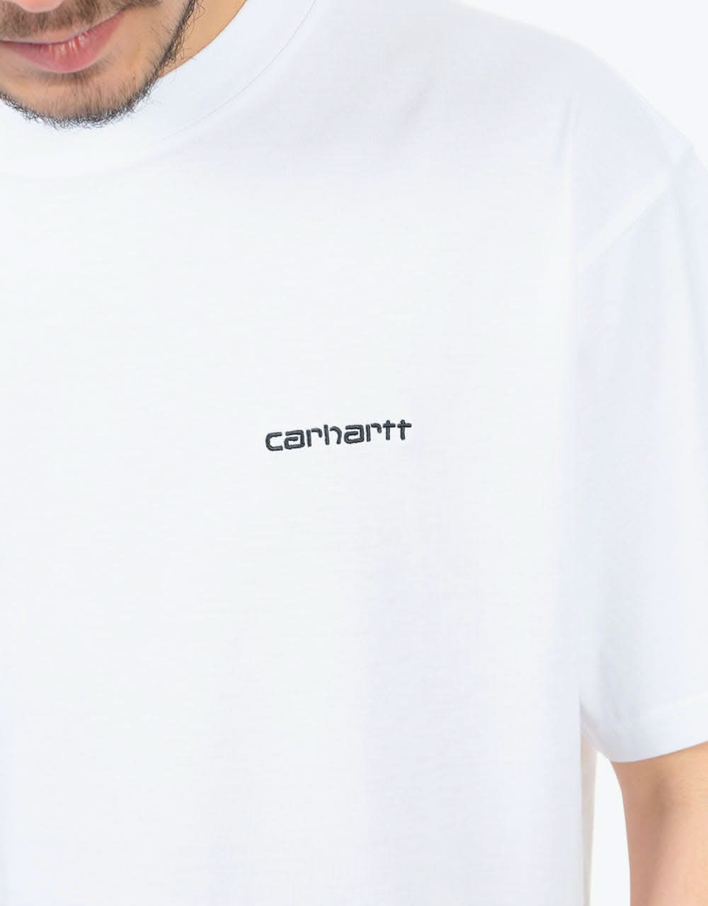 Carhartt WIP S/S Script Embroidery T-Shirt - White/Black