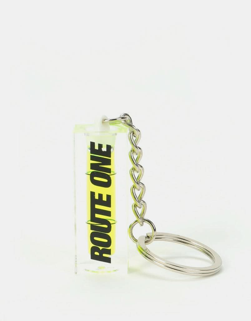 Route One Spirit Level Keyring - Clear