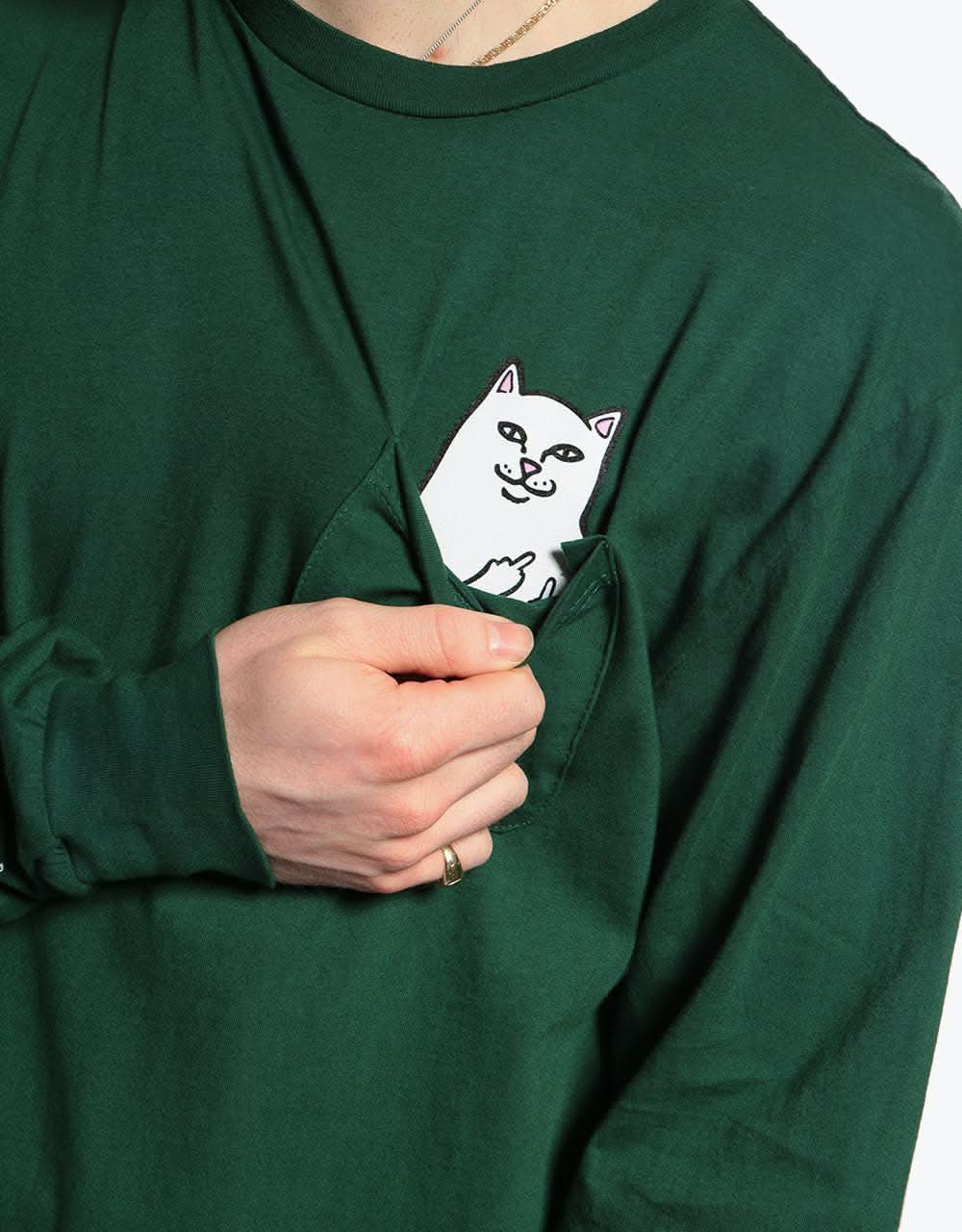 RIPNDIP Lord Nermal L/S T-Shirt -  Hunter