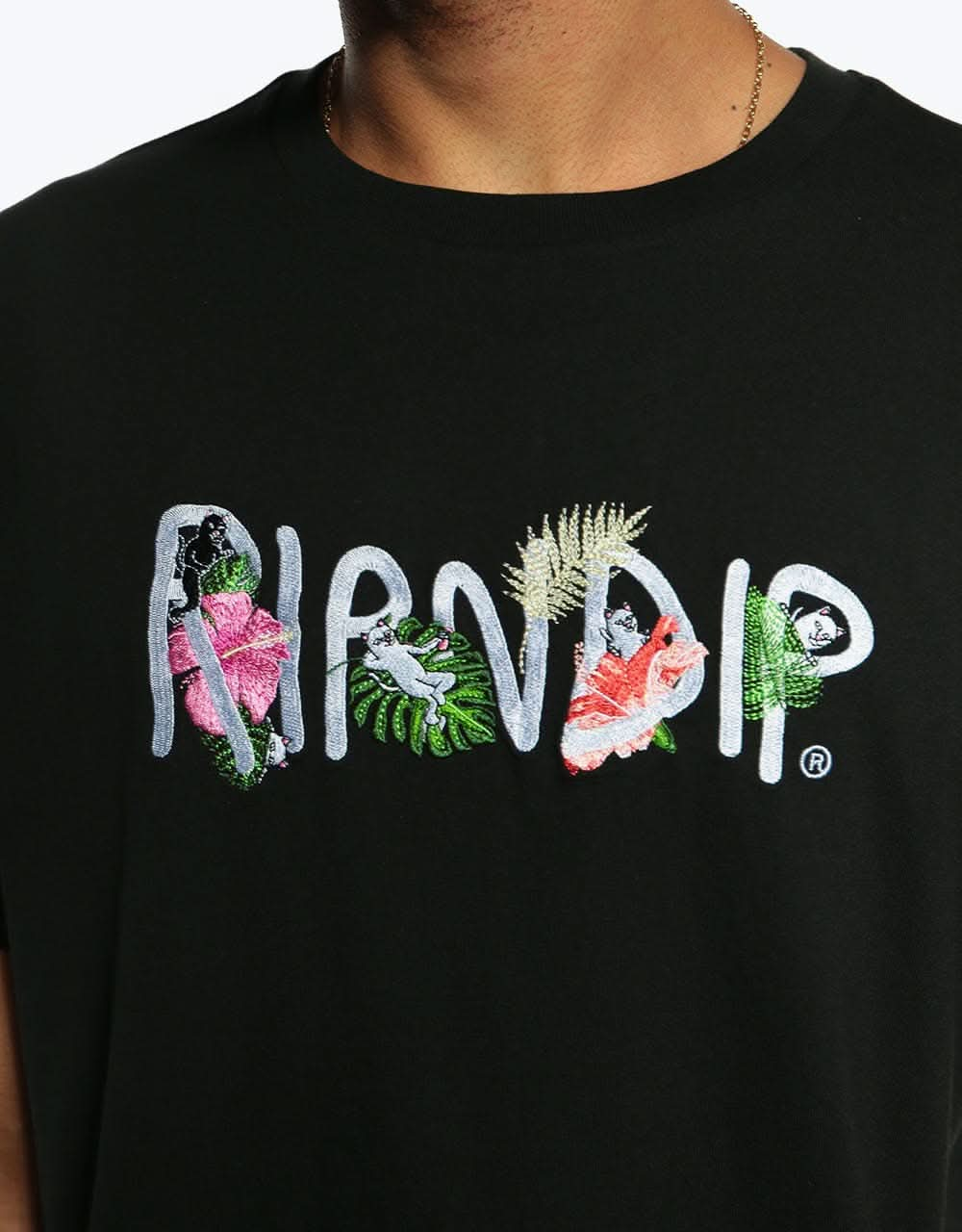 RIPNDIP Maui Nerm Embroidered T-Shirt - Black