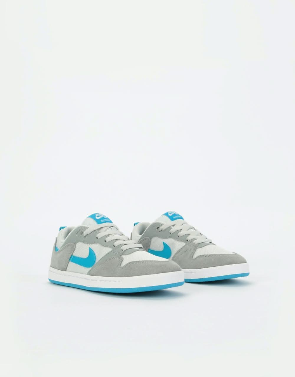 Nike SB Alleyoop Kids Skate Shoes - Particle Grey/Laser Blue/Photon