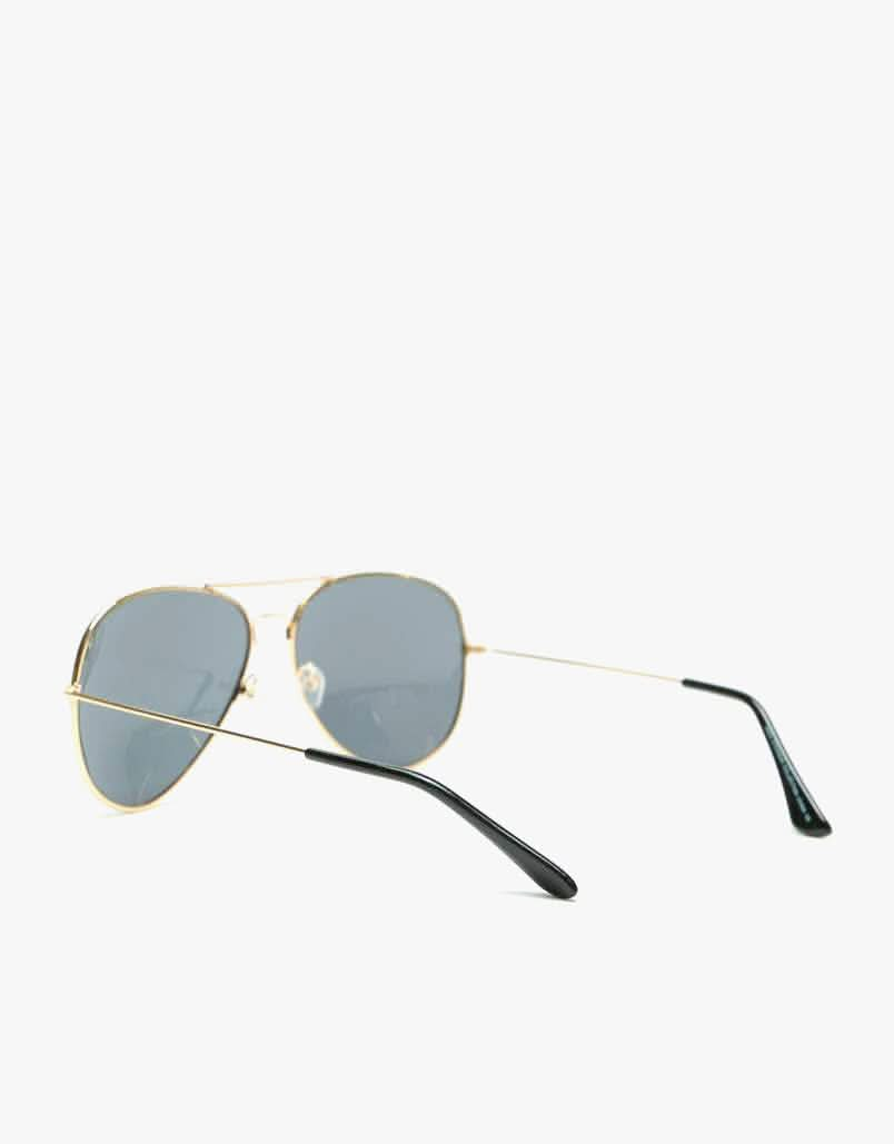 Route One Maverick Aviator Sunglasses - Black/Gold