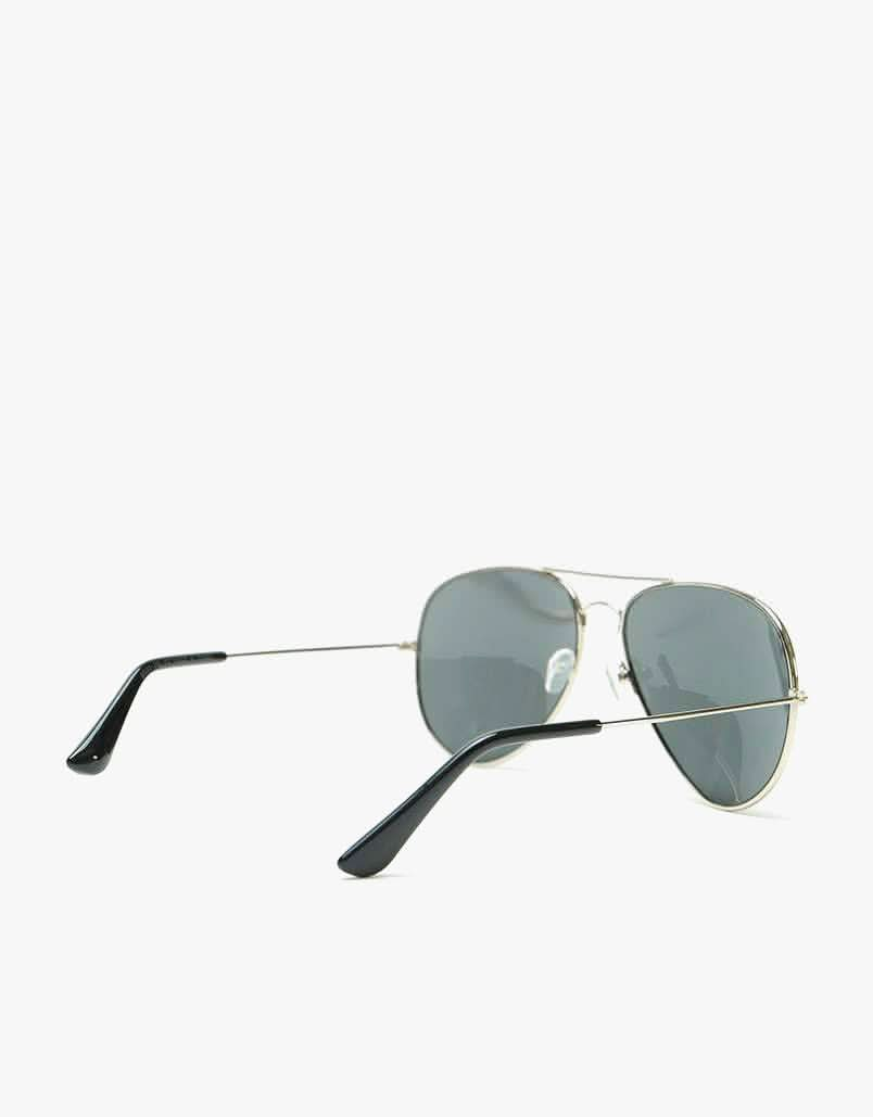 Route One Maverick Aviator Sunglasses - Black/Silver