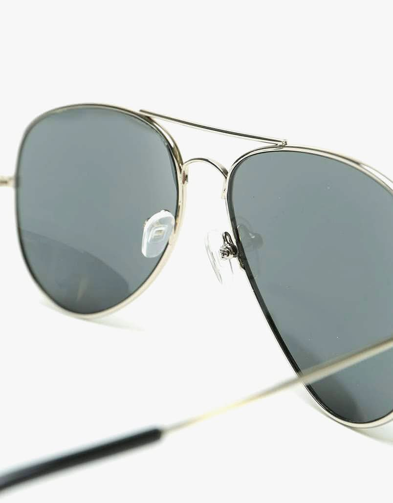 Route One Maverick Aviator Sunglasses - Black/Silver