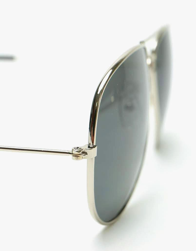 Route One Maverick Aviator Sunglasses - Black/Silver