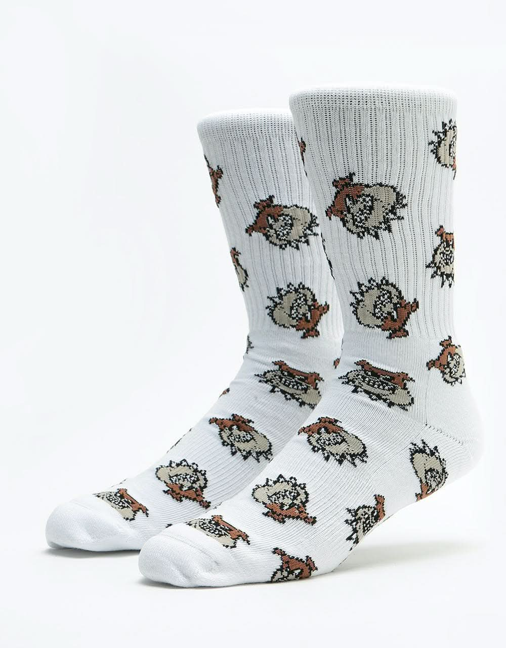 Route One Bulldog Socks - White