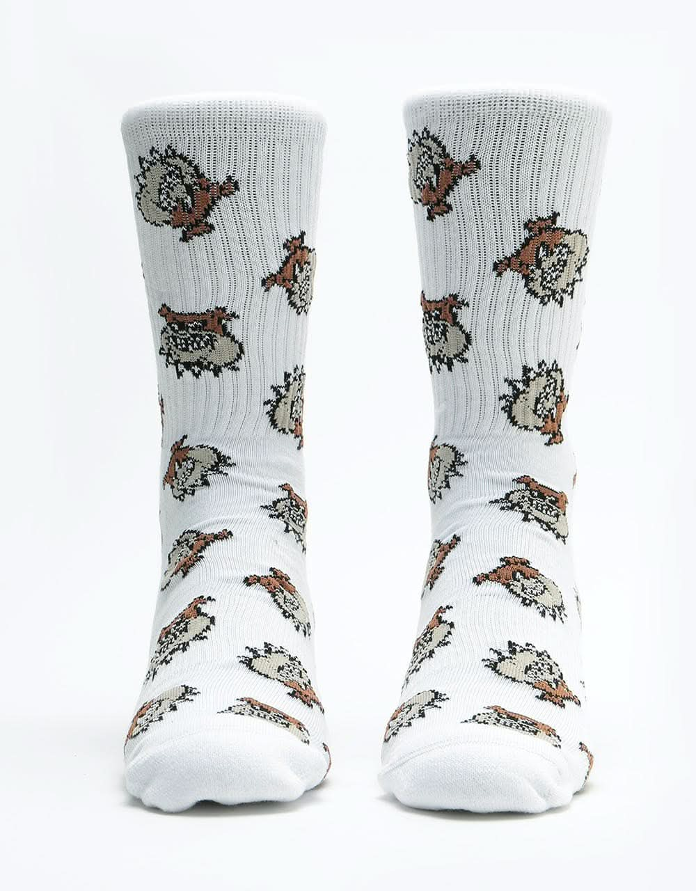 Route One Bulldog Socks - White