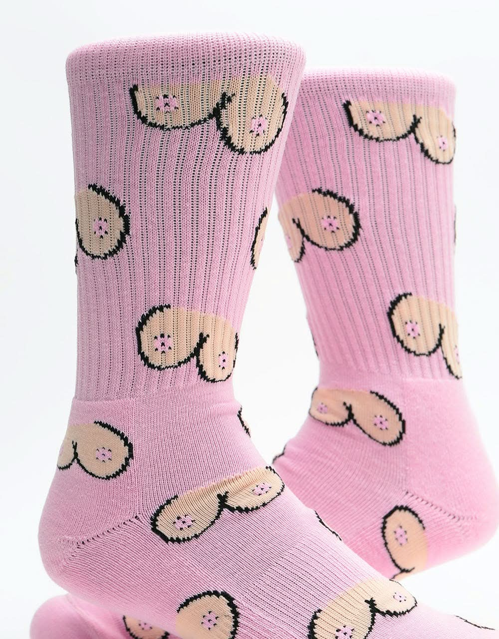 Route One The Twins Socks - Light Pink