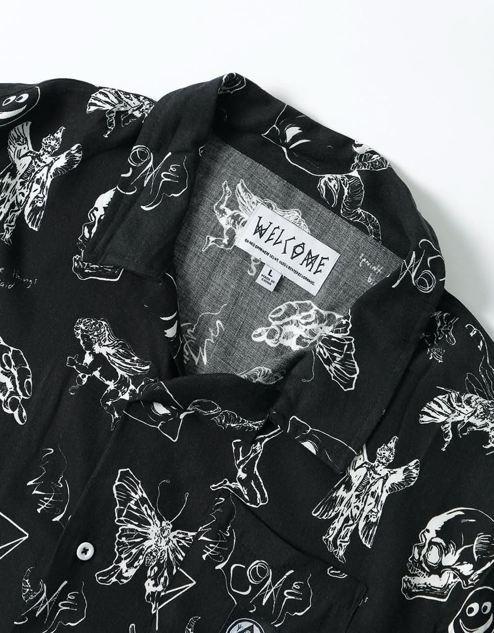 Welcome Ephemera Rayon Camp S/S Shirt - Black