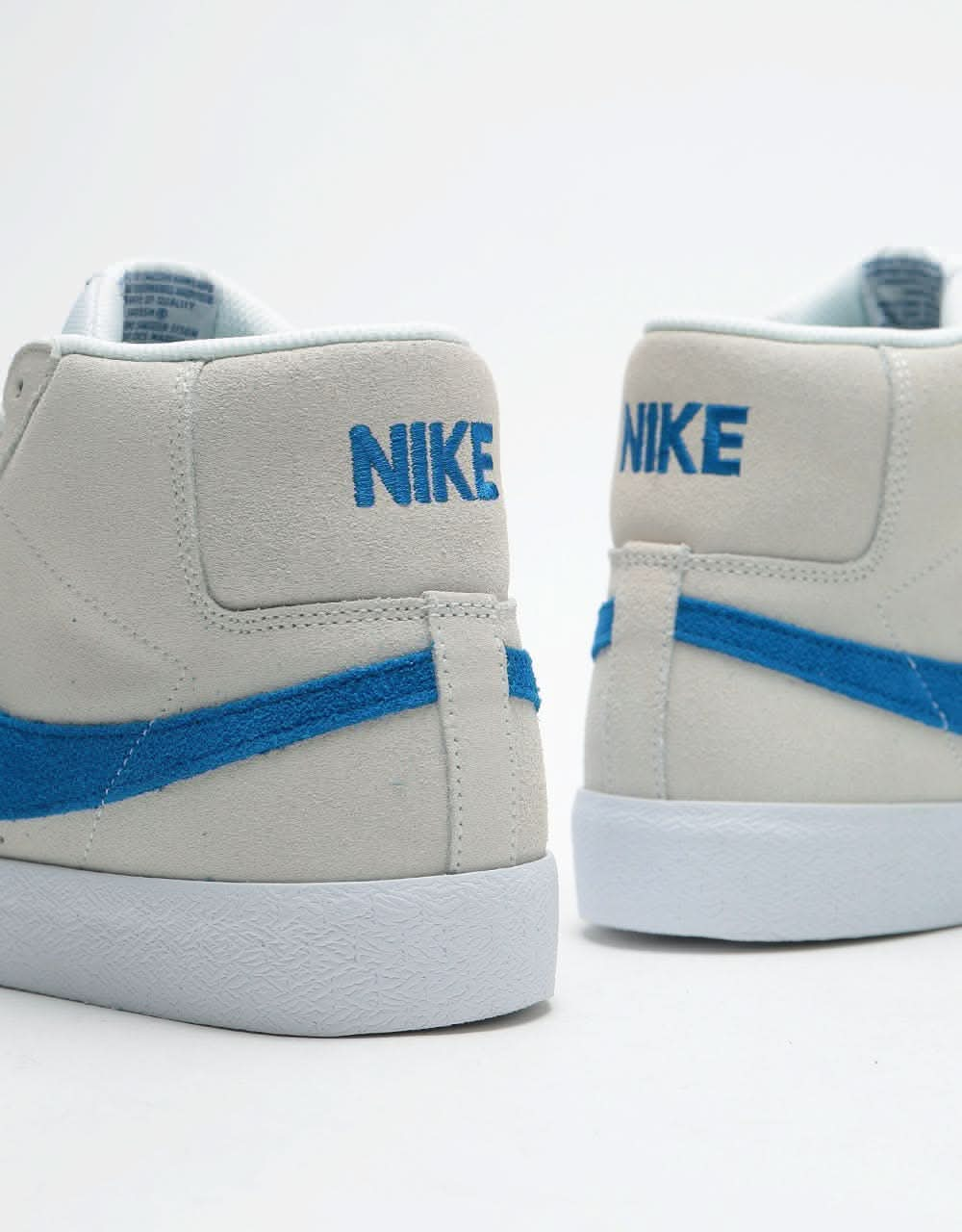 Nike SB Zoom Blazer Mid Skate Shoes - White/Team Royal-White-Cerulean