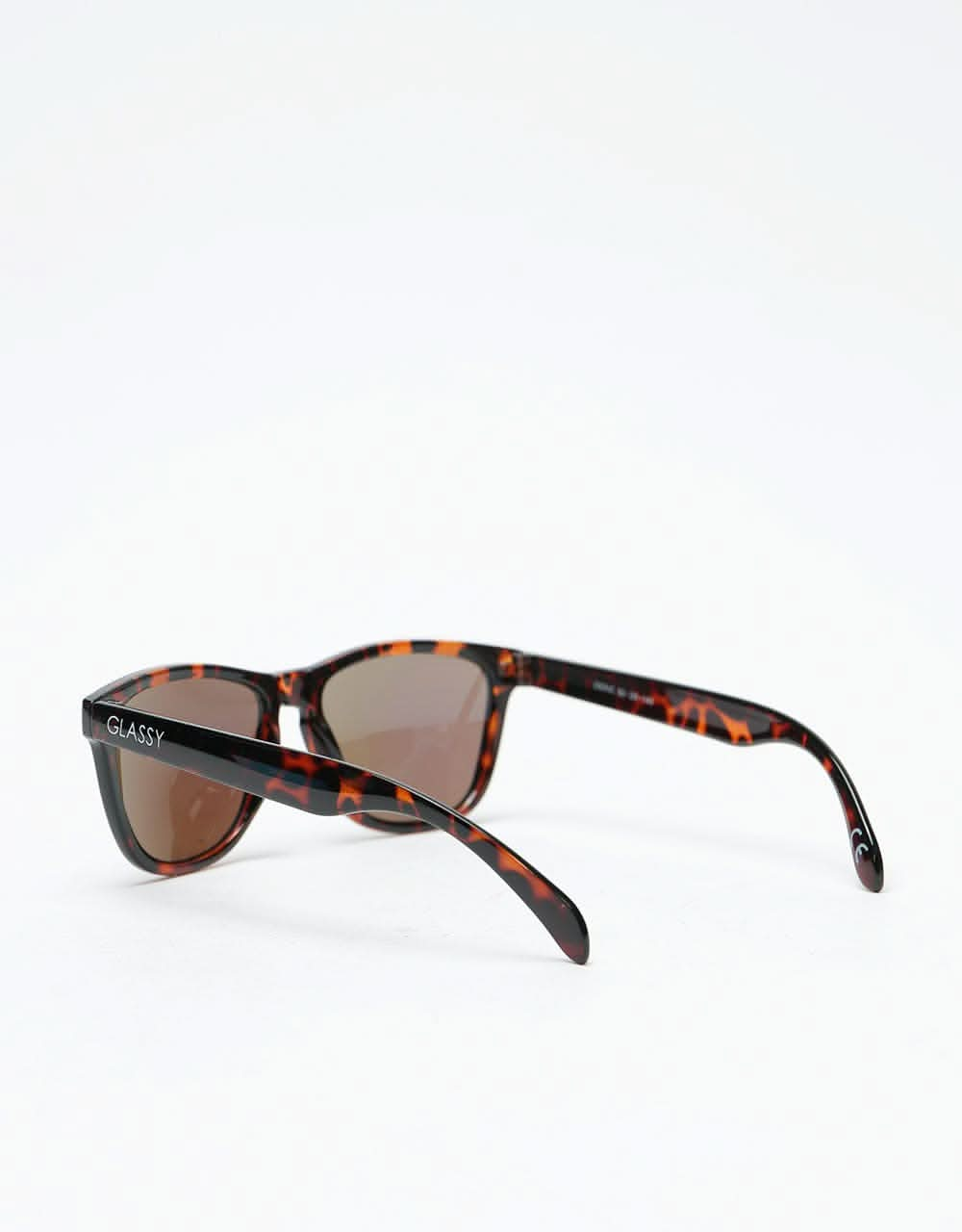 Glassy Sunhater Deric Sunglasses - Tortoise/Green Mirror